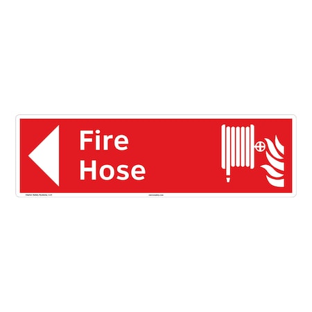 ANSI/ISO Compliant Fire Hose Safety Signs Indoor/Outdoor Flexible Polyester (ZA) 17 X 5